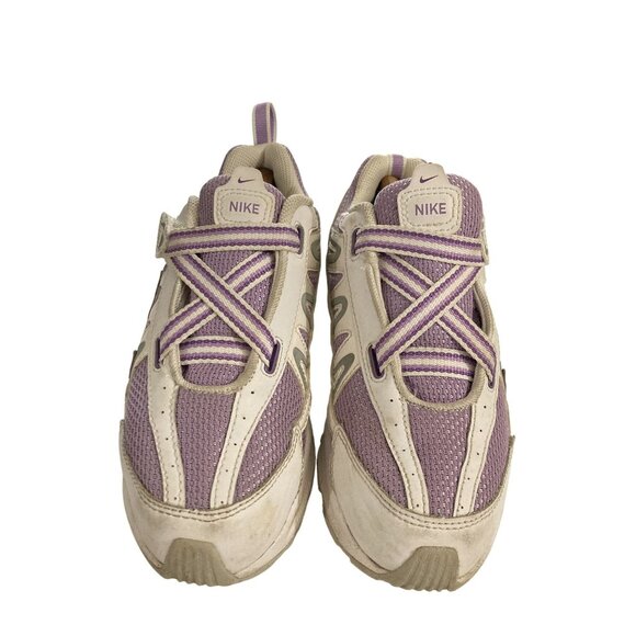 Nike 336470 kids Size 2Y White Lavender Mesh hook loop closure Athletic Sneaker - Picture 2 of 8